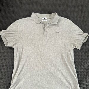 Calvin Klein Men's Light Gray Polo Shirt